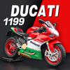 1/12 Ducati 1199 Panigale S литой под давлением модель игрушечного автомобиля коллекция внедорожных мотоциклов со звуком и светом игрушечные машинки