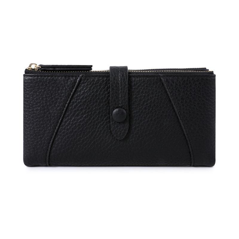 Женский длинный кошелек-клатч из мягкой кожи, держатель для монет и карт