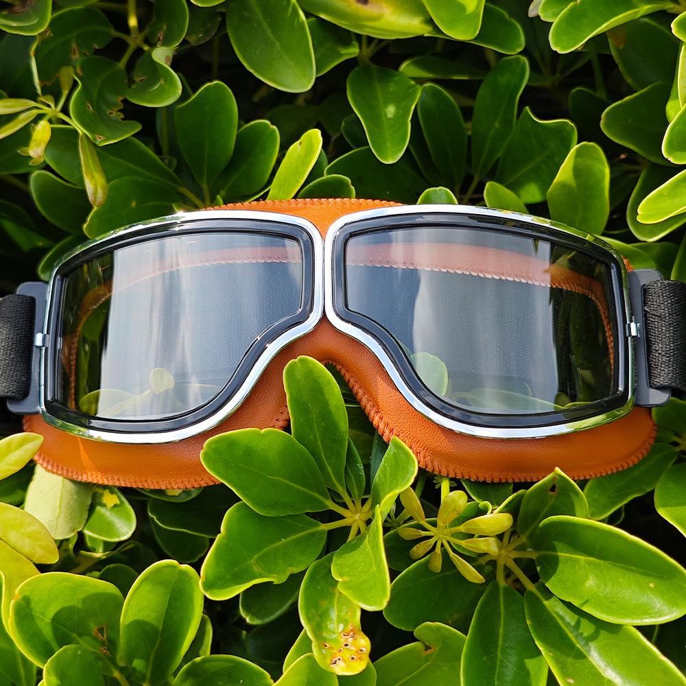 Motorcycle riding goggles, ski goggles, retro helmet goggles, windproof and sandproof eyewear, sports and outdoor eyewear