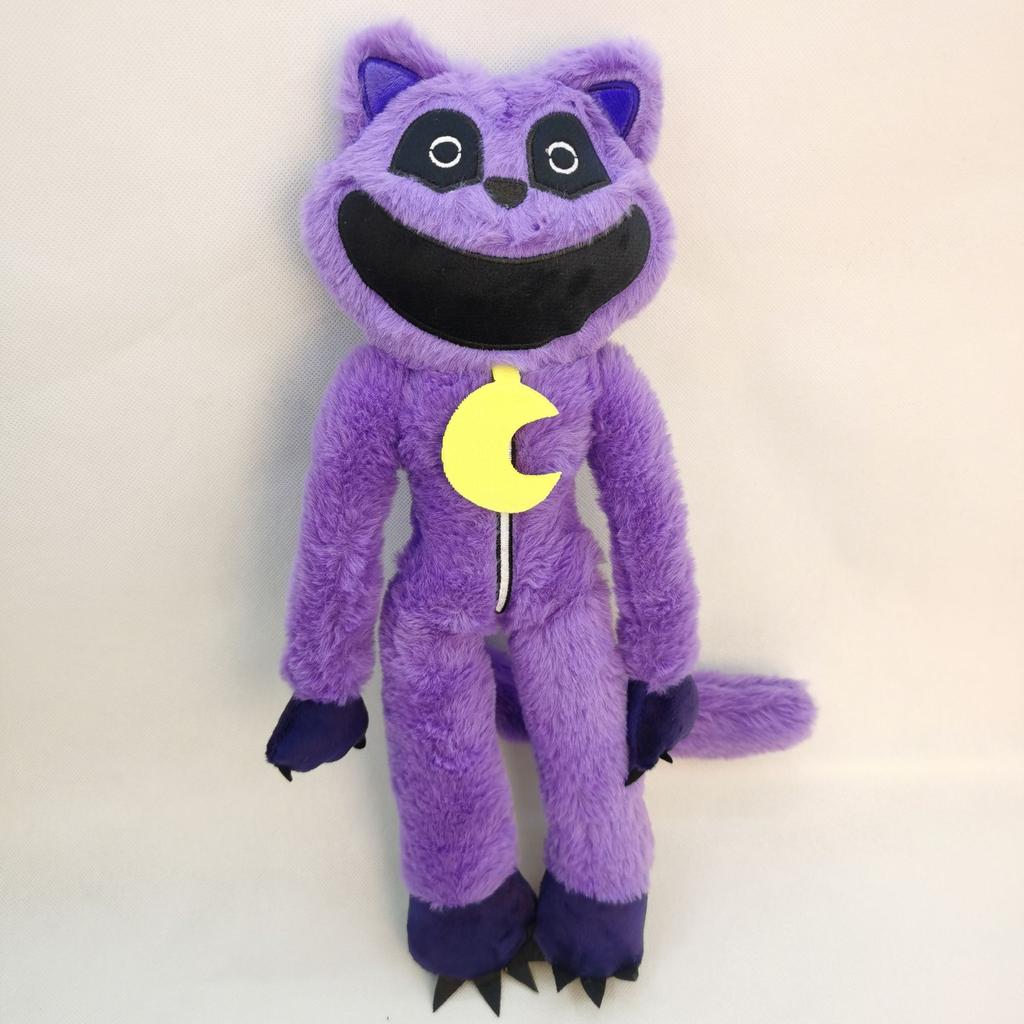 Страшный фиолетовый кот монстр улыбка животное большой фиолетовый кот плюшевая игрушка
