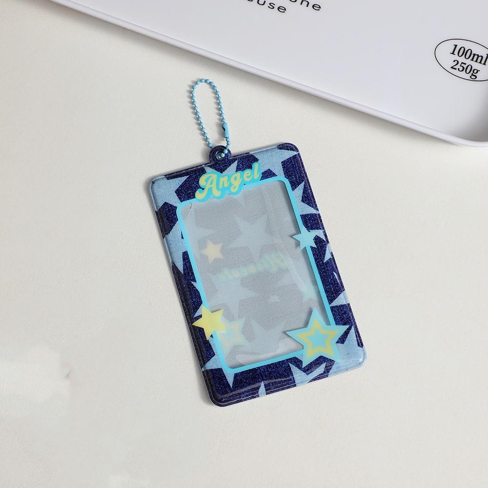 Милое мультяшное животное в Корейском стиле, диалоговое окно, рукав для карт, полупрозрачный 3-дюймовый фото Kpop Star, памятная карточка, держатель для карт