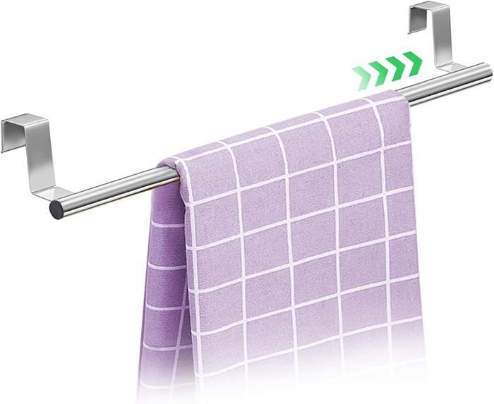 Porte Serviette - Inox - Rétractable - 25 à 40 cm - Antidérapant - Pratique