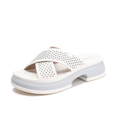 Стразы платформа тапочки женские летние новые маффин наступающие на дерьмо ощущение приморские с юбкой пляжная обувь