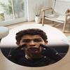 Cristiano Ronaldo Round Carpet Design for Balcony Playrooms Outdoor Bedrooms Anti-slip Round Rug Decorate Offices Best for Christmas