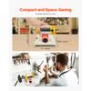 SucceBuy Bench Buffer Polisher 1/2HP 0 to 8000RPM with 4"Cloth Wheel 3"Grinding Wheel 3"Fiber Wheel for Metal Jewelry Plastic