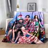 Ineve Tomboy Korean Music Girl Group (G) I-DLE Flannel Throw Blanket Ultra Soft Thin Blanket Living Room Bedroom Sofa Covers