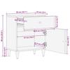 VidaXL Table de chevet 50x33x60 cm bois de manguier massif, armoire, meubles de chambre à coucher, support de téléphone, 358328