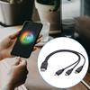 Универсальный кабель для быстрой зарядки 3 в 1: USB-разветвитель Type-C, 5 контактов, длина 30 см, подходит для телефонов, планшетов и камер.