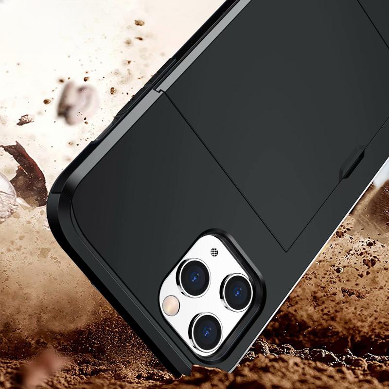 Чехол для телефона Bananq Slide с отделением для карт для iPhone 11 12 13 14 15 Pro Max Mini XS XR 8 Plus, противоударный чехол для карт