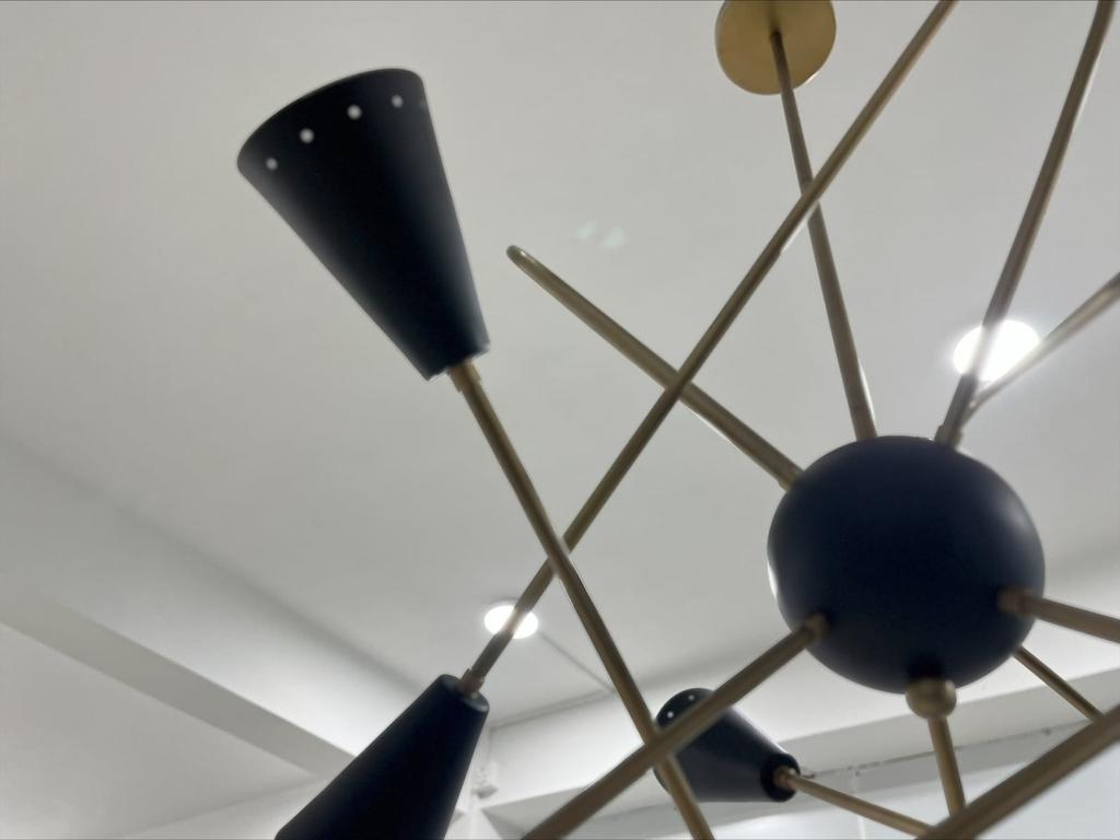 Stilnovo Style 6 Lights Shade Sputnik Chandelier Modern Ceiling Light Fixture