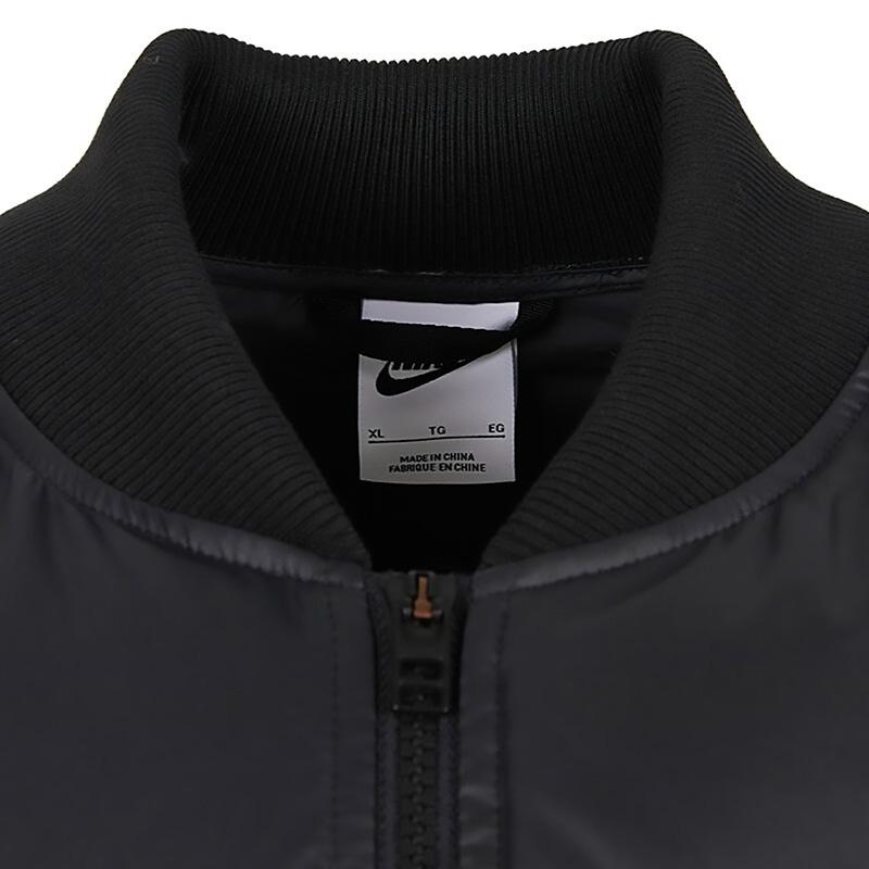 Nike Короткий пуховик на молнии с логотипом сплошного цвета, мужская верхняя одежда, черный DV4275-010
