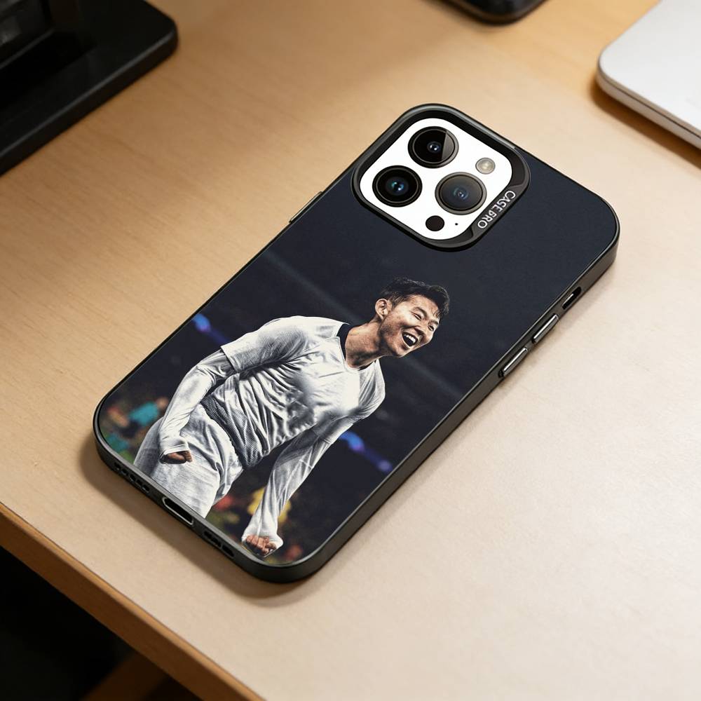 Футбольный S-Сон Хын Мин Чехол для телефона Для iPhone 17,16,15,14,13,12,11 Plus,Pro Max,XS,Цветной Серебристый Чехол для телефона Funda Cover