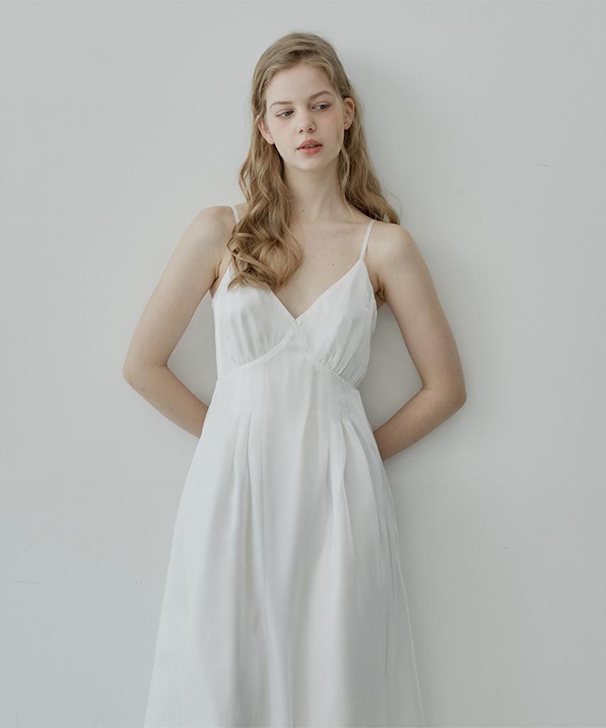 Hypernet Organza Suspender Dress White