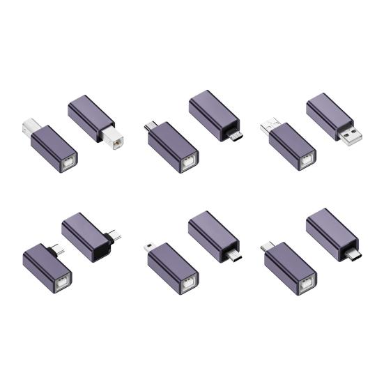 Female Piano Drum Printer Adapter to Type-C/Micro/Mini Male Phone Computer Electronic 480Mbps USB2.0 Convertor