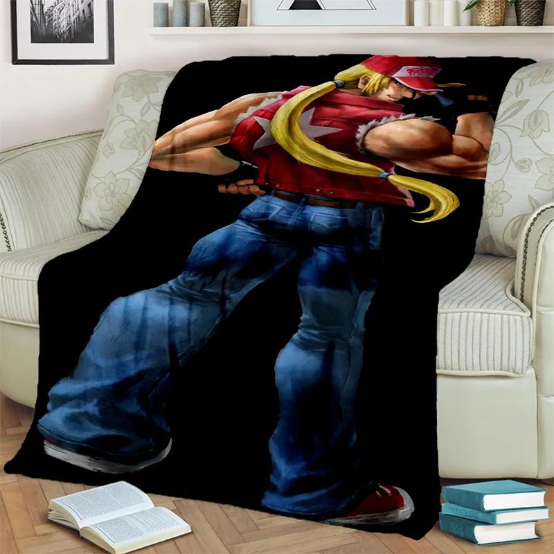 Retro Game King of Fighters Gamer Blanket,Soft Throw Blanket for Home Bedroom Bed Sofa Picnic Travel Office Cover Blanket Kids