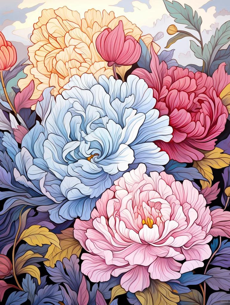 5D DIY Алмазная картина Пион Красочные цветы Стразы Картина Вышивка Гибискус Наборы Художественная мозаика Украшение дома