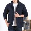 Новая мужская тонкая повседневная куртка большого размера с капюшоном для весны и осени