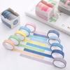 Students Stationery Solid Color Tape Set Decorative Tape Scrapbooking Adhesive Tape Masking Tape