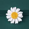 Trendy Simple Enamel Daisy Flower Brooches For Women Korean Elegant Cute Jewelry Party Wedding Birthday Gifts Unisex Brooch Pins