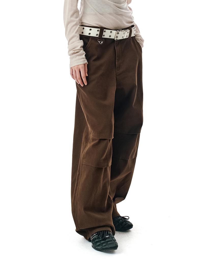 Рабочие брюки Sekeonmonollogeu из хлопка, рулон [Коричневый]_Sept081Brownsept069Brown