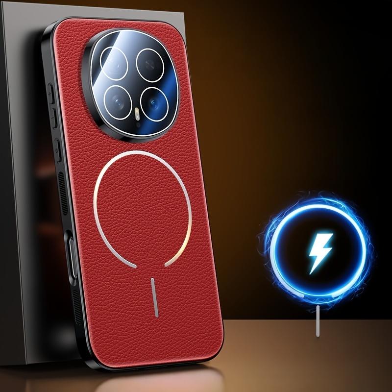 Высококачественная роскошная кожа с текстурой личи для чехла MagSafe для Honor Magic 8 Pro 8 Магнитная беспроводная зарядка Защита камеры Противоударный чехол Funda