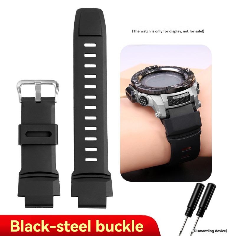 Для Casio PROTREK PRG-260/270/550/250 Силиконовый ремешок для часов PRW-3500/2500/5100 Специальный интерфейс резиновый ремешок Черный мужской Браслет