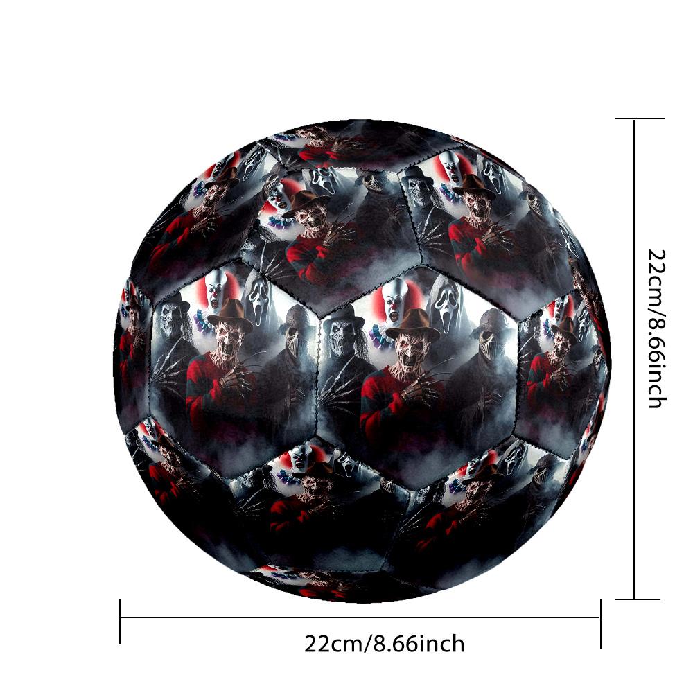 Horror Killer Indoor Soccer Ball Size 5 Colorful All Ages Machine Stitched PVC Competition Ready Durable High-Bounce