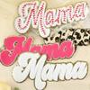 Mother's Day Large Towel Embroidery Patch Iron On Patches For Clothing Thermoadhesive Patches On Clothes Mama Chenille Patch DIY