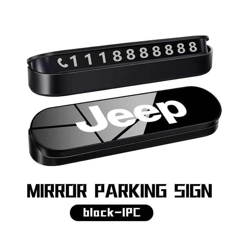 For Jeep Car Parking Card Telephone Number Card Hidden Parking Plate Compass Renegade Cherokee Wrangler JK Patriot Liberty AJW1