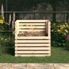 VidaXL Compost Bin 80x80x78 Cm Solid Pine Wood 822187