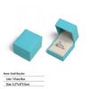 Квадратная шкатулка для украшений Tiffany Blue с текстурой под кожу для колец, кулонов, браслетов и аксессуаров