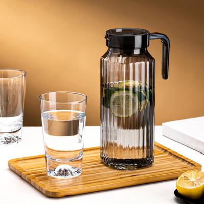 Пластиковые кувшины объемом 1,1 литра с крышкой, кувшин для чистой воды без содержания бисфенола А для холодного чая, лимонада, небьющийся кувшин для напитков, холодильник, кувшин для домашнего офиса