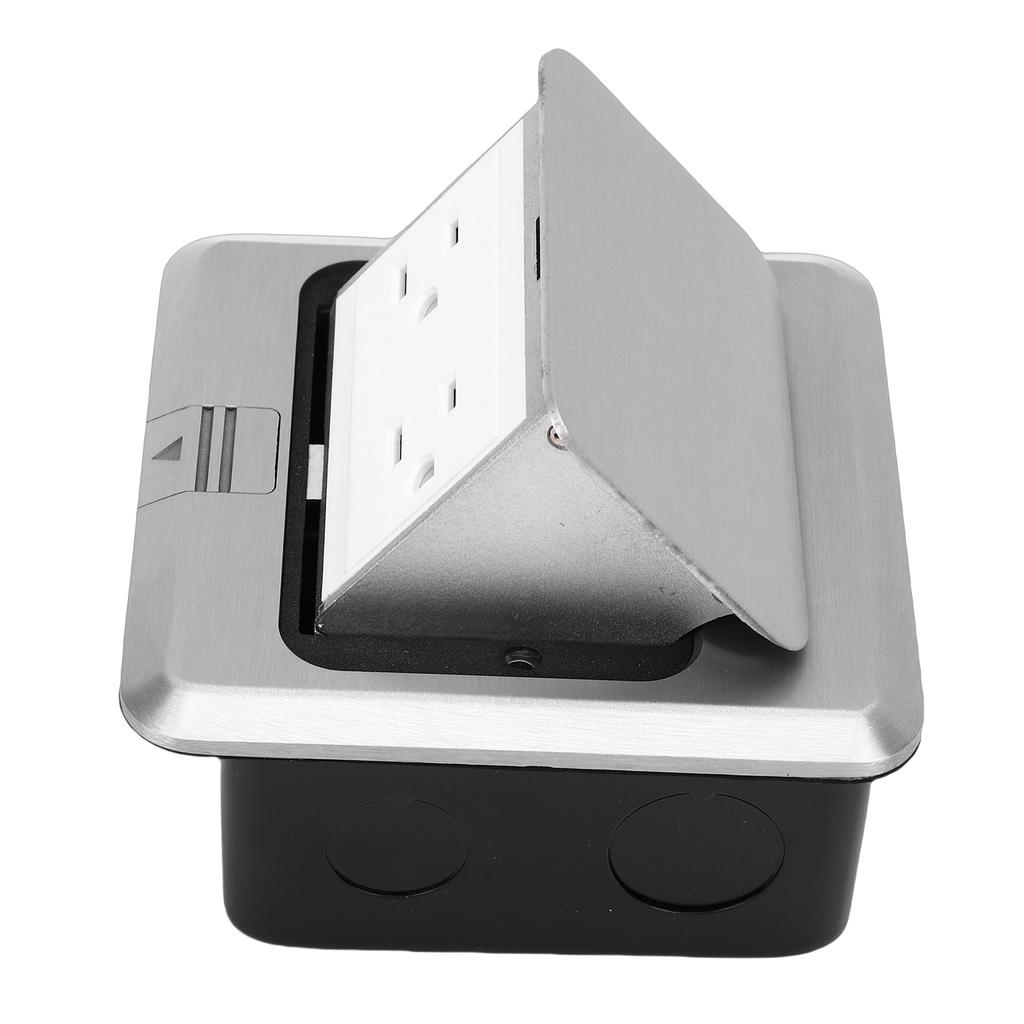 Recessed Desktop Outlet Box Socket Connection Power Strip 15A Fast Charging for Office Table Floor