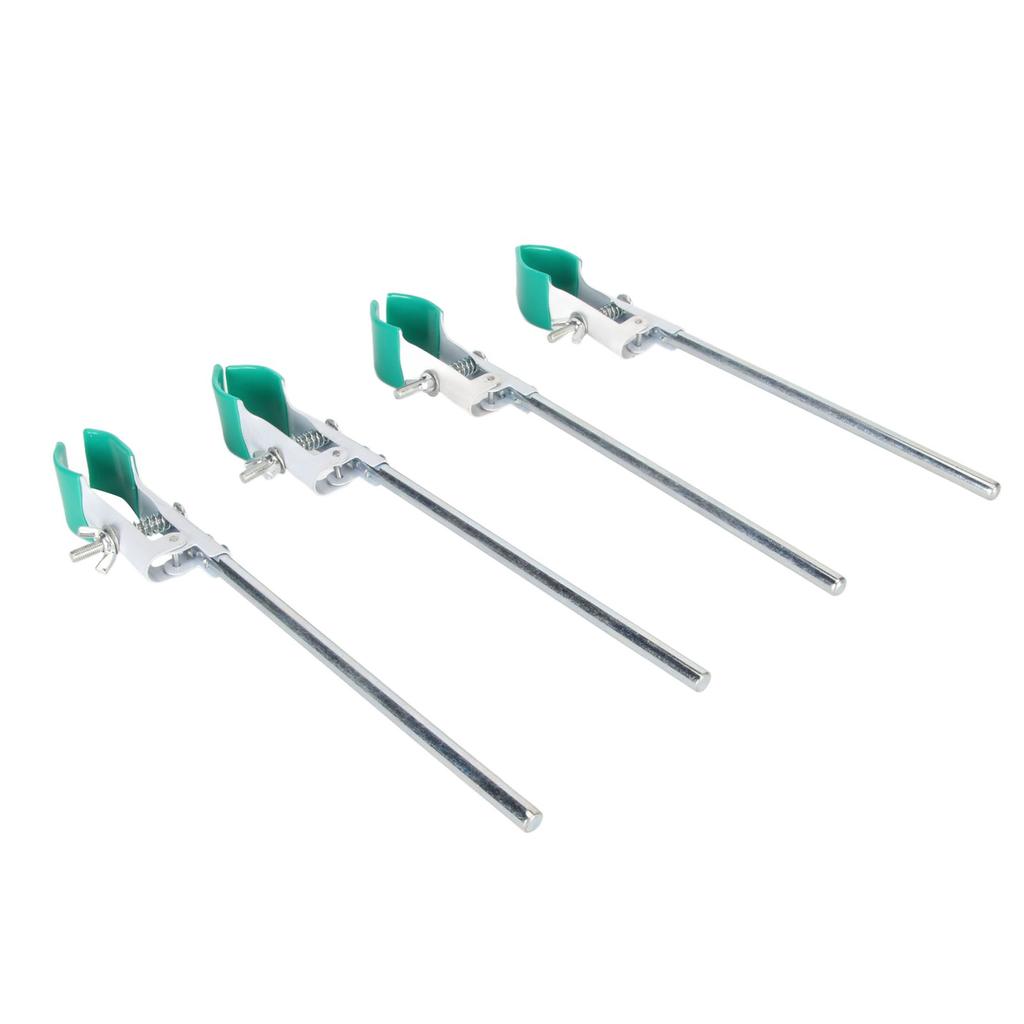 4Pcs Laboratory Clamp Retort Prong Jaw 2 Finger Width Adjustable Rubber Jaws Labs Clamp