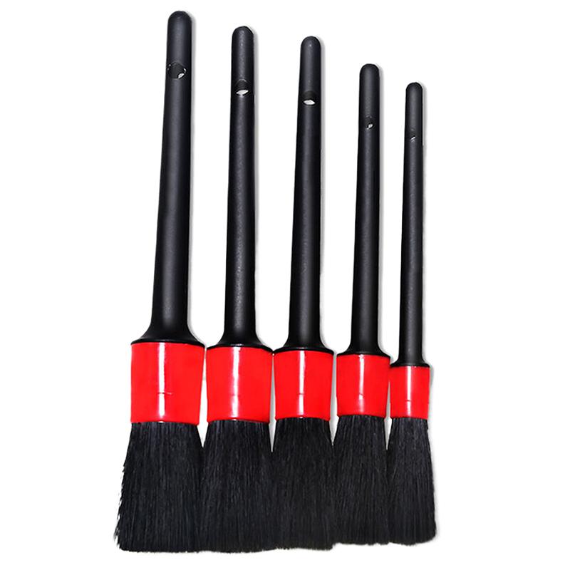 5Pcs Car Detail Brush Car Brush Soft Bristle Wheel Interior Cleaning Brush Car Fine Washing Beauty Tools