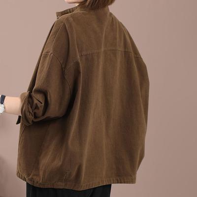 Пальто для женщин хлопковая куртка женская осень-зима свободная верхняя одежда верхняя куртка повседневная с длинным рукавом пальто