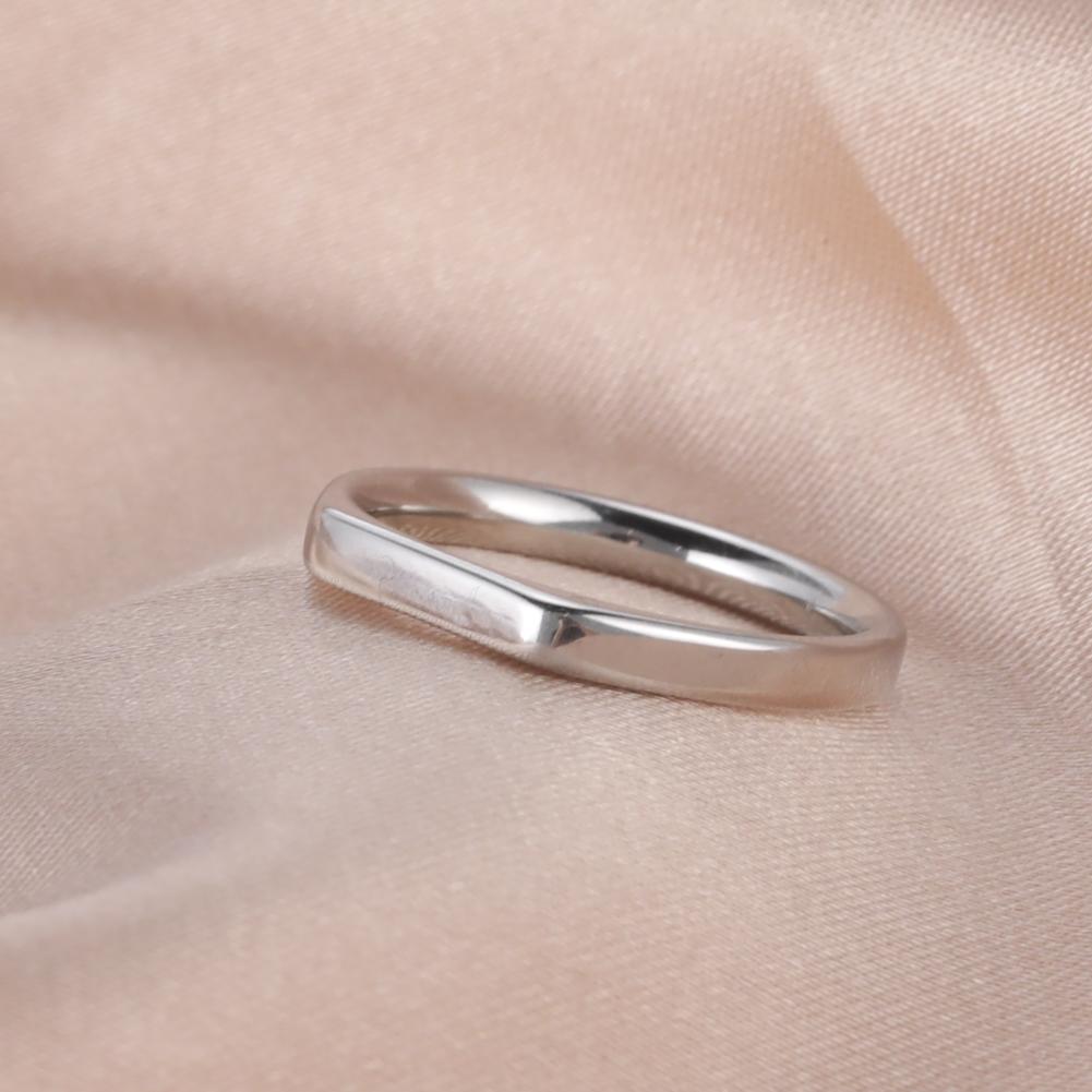 Cazador Stainless Steel Gold Color Minimalist Women's Ring Simple Classic Finger Rings Fashion Couple Wedding Jewelry