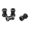 2024-4PCS 12mm RC Wheel Hex Hub with 20mm Offset Extension Crawlers Wheel Hex Drive Adapter for 1/10 RC Crawler Repairing and Upgrading Black
