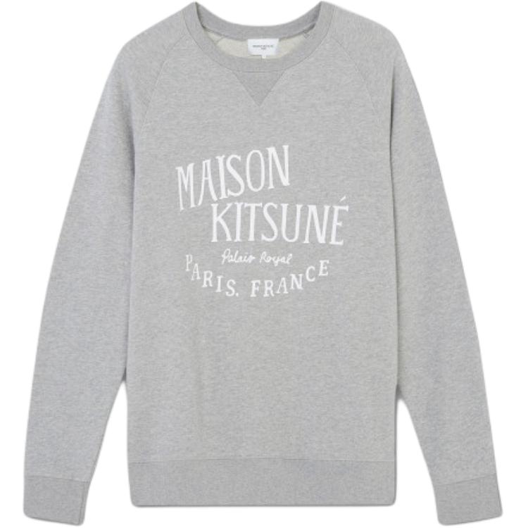 Maison Kitsune Logo Print Crew Neck Long Sleeve Sweatshirt Men sweatshirt AM00300KM0001-H150