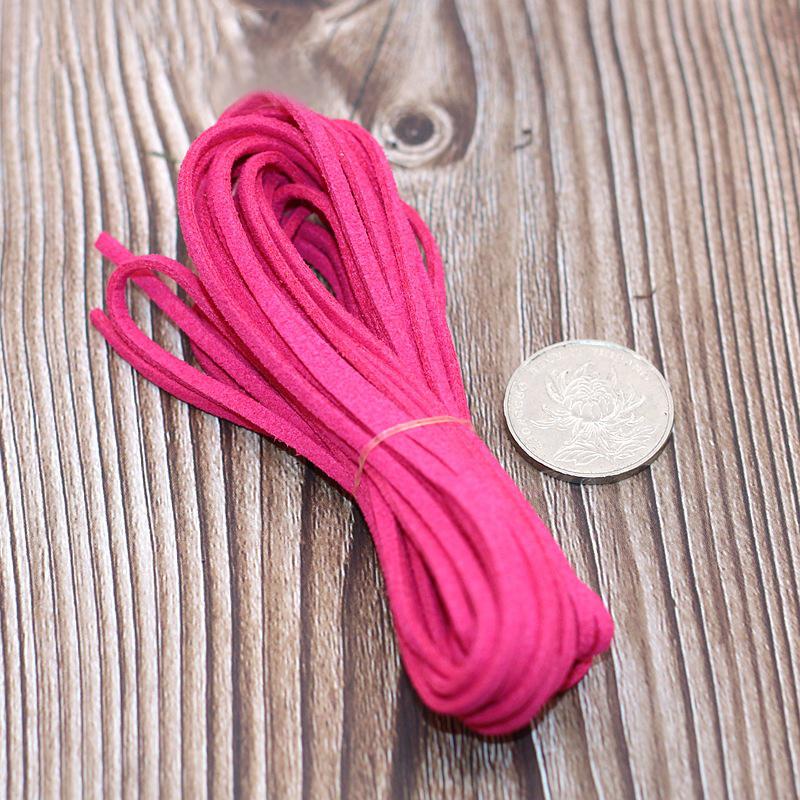 5M Длинный Кожаный Шнурок Плоский Искусственный Замшевый Шнур Нить DIY Браслет Фурнитура Веревка Шнур Изготовление Ювелирных Изделий Толщина 3мм Принадлежности