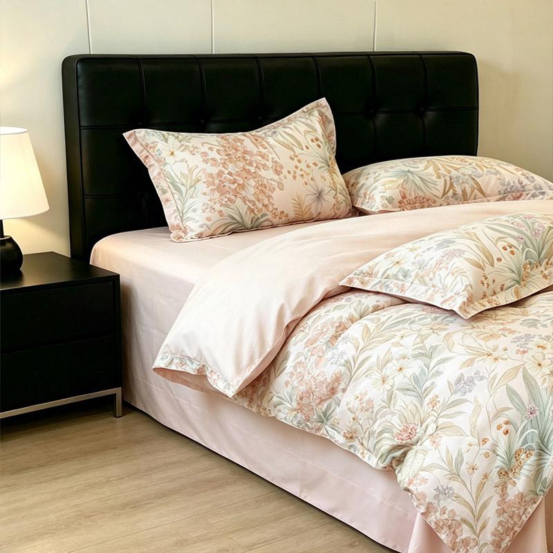 60 Piece High-End Cotton High Count Cloud Satin Printed Four Piece Set