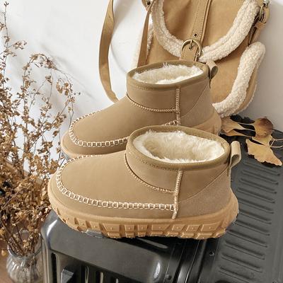 Мода 2024 года, горячая распродажа, женские ботильоны, короткие, плюшевые, зимние, новые, с толстой подошвой, износостойкие, для женщин, Botines Mujer