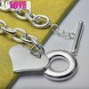 Браслет с подвеской в ​​форме сердца из стерлингового серебра 925 пробы OT Ювелирные изделия с пряжкой