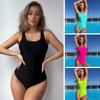 Summer Swimming Suit Sexy Women One Piece Beachwear Bathing Suit Female Solid Color Bodysuit Swimwear