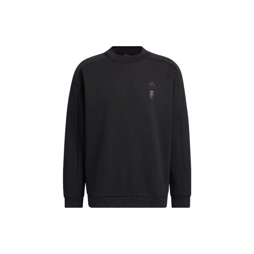 Adidas Sweatshirts Men's Black Crew Neck Moderate Regular HN8966