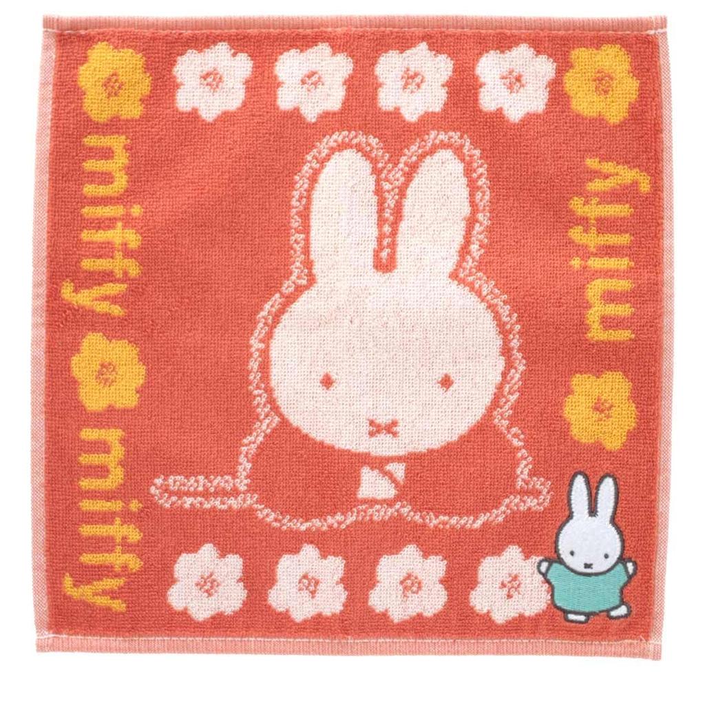 Miffy Towel Bruna Color Handkerchief, (Orange), Women's, Approx. 25cm, 000195-0020-02