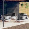 Day and Night - Day and Night Garden Furniture 9 Pieces with Anthracite Pine Wood Cushions