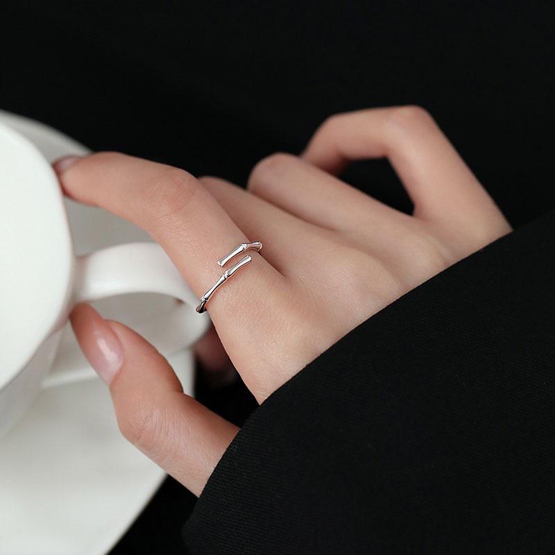 Изысканное золотое разомкнутое кольцо: Японский и корейский стиль, тонкое кольцо с бриллиантами, штабелируемые и элегантные украшения для пальцев