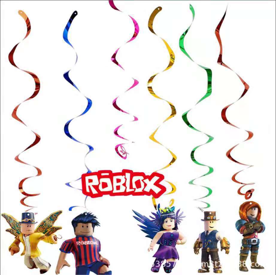Набор для украшения дня рождения в стиле игры Roblox Sandbox: Латексные шары, Баннер, Топперы для торта, Посуда для вечеринки для детского праздника