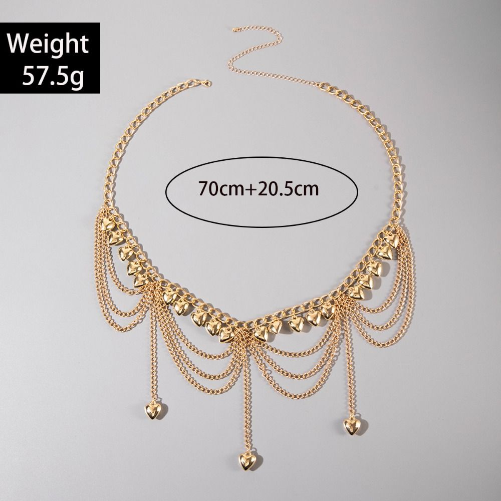 Пояс с кисточками Цепочка на талию Золото Украшение на тело Модная металлическая цепочка на тело Девушки